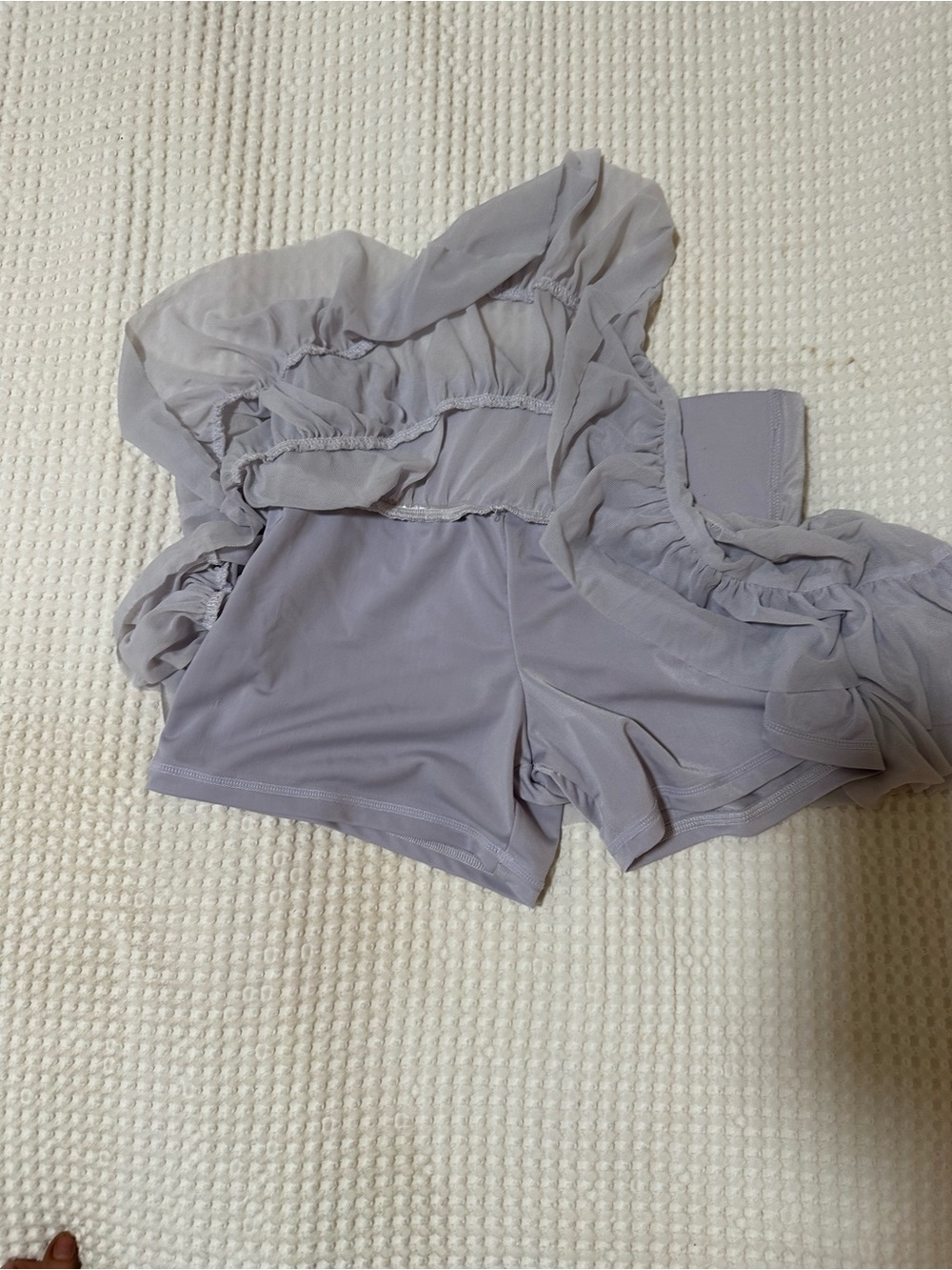 Light Purple Ruffled Mini Skirt - Picture 3 of 4